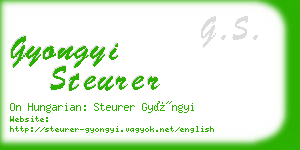 gyongyi steurer business card